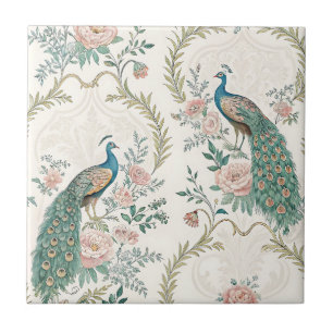 Pavão Elegante Floral Vintage (15)