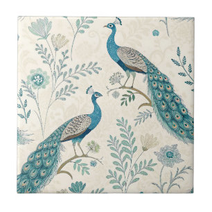Pavão Elegante Floral Vintage (16)