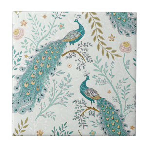 Pavão Elegante Floral Vintage (21)