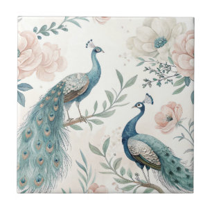 Pavão Elegante Floral Vintage (4)