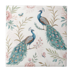 Pavão Elegante Floral Vintage (5)