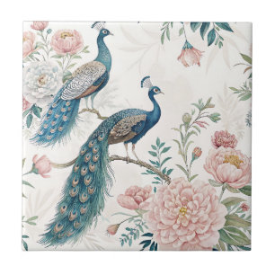 Pavão Elegante Floral Vintage (8)