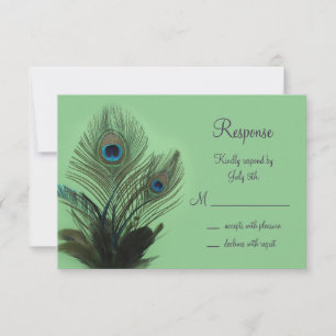Pavão elegante RSVP (verde)