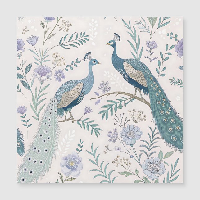 Pavão Floral Vintage Elegante (7) (Frente)