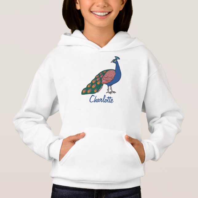 Pavão humilde vívido personalizável (Frente)