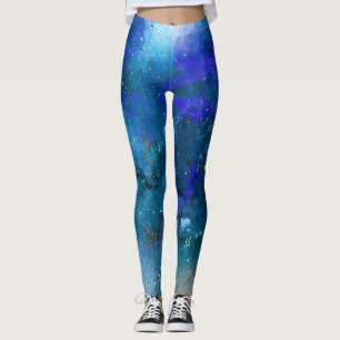 Pavão multicolorido - pintura em salto. leggings