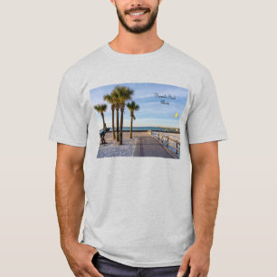 Paved Walkway para a camiseta masculina da praia d