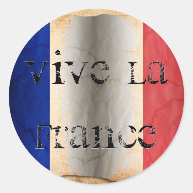 Pavilhão do adesivo clássico redondo francês (Frente)