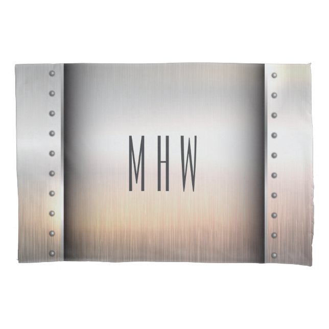 Pavimentação do monograma personalizado Faux Metal (Frente)