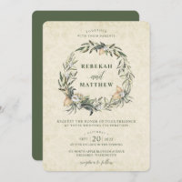 Pavimento Botânico Branco | Convite Para Casamento