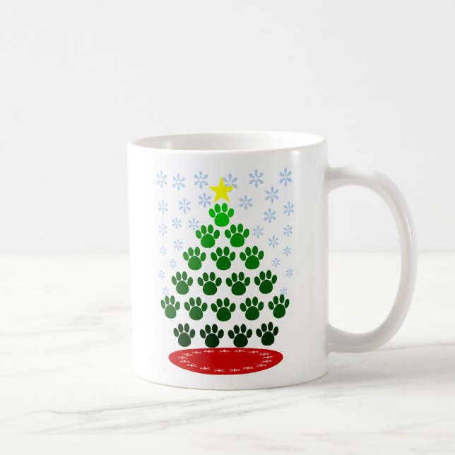 Paw imprime caneca de Natal (Direita)