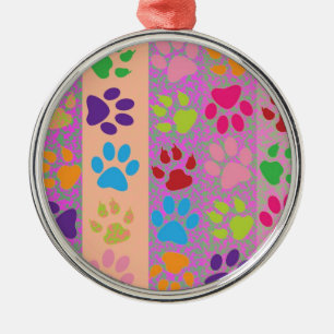 Paw Imprime Ornamento de Metal