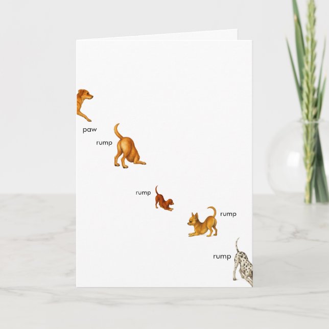 Paw Rump Cartão de férias (Frente)
