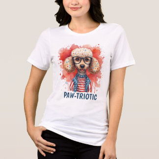 Paw-triotic Poodle Patriotic 4th of July Dog