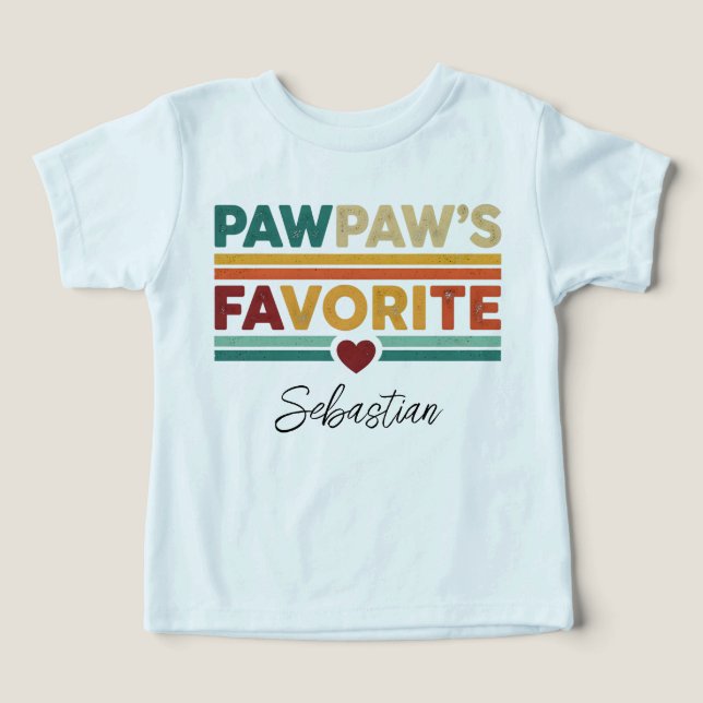 Pawpaw's Favorite Retro Simple Modern Script Name (Design frontal)