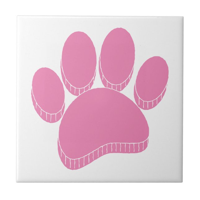 Pawprint Cachorro Cor-de-Rosa Personalizado (Frente)