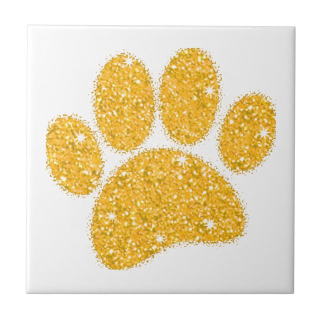 Pawprint Cachorro Dourado (Frente)