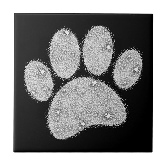 Pawprint do Cachorro da Silver Gliter (Frente)