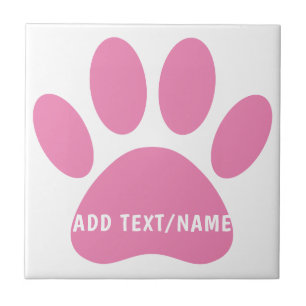Pawprint do Cachorro Rosa Personalizado