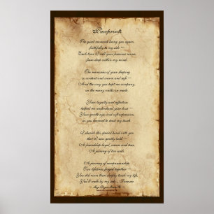 "Pawprint" Pet Memorial Poetry Poster