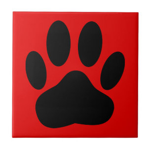 Pawprint vermelho do cão Fundo