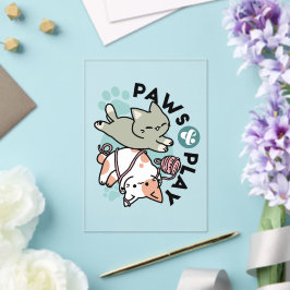 Paws and Play – Adorable Cat Illustration