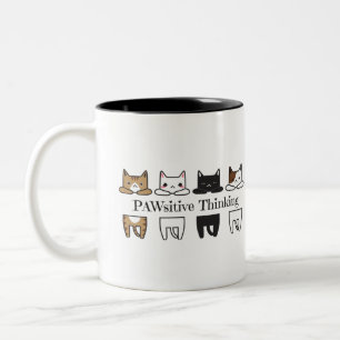 PAWsitive que pensa - caneca do meme do gato