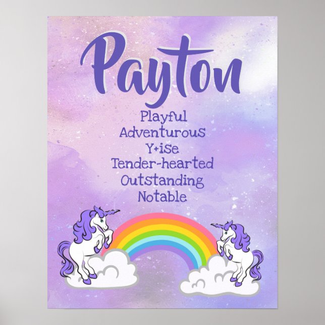 Payton Name Poster (Frente)