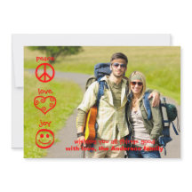 Paz, Amor, Alegria - Cartão de Natal