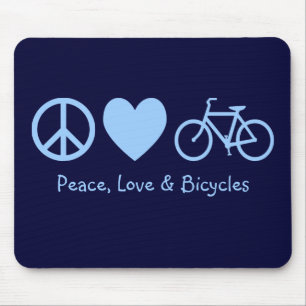 Paz, amor & bicicletas Mousepad