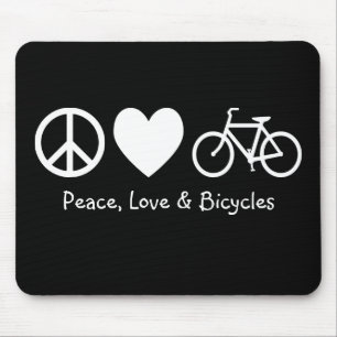 Paz, amor & bicicletas Mousepad