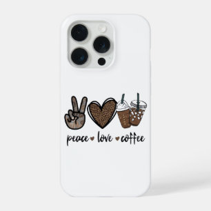 Paz Amor Café Estampa de Leopardo PNG   Café Fofo
