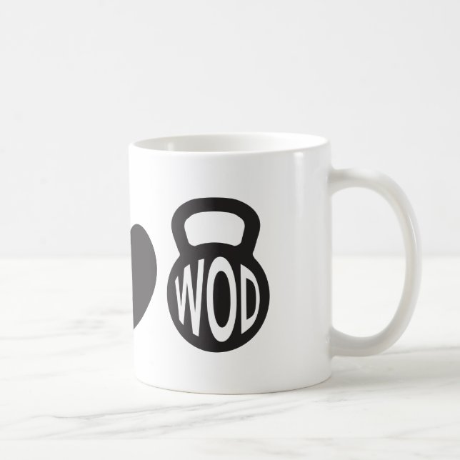 Paz, amor, & caneca de WOD" (Direita)