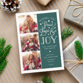 Paz, Amor e Alegria | CARTÕES DE FOTO DE NATAL