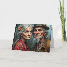 Paz Amor e Longevidade Cartão de Casal Wrinkled Re