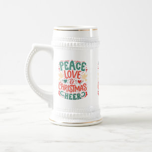 Paz, Amor e Saúde de Natal - Caneca de cerveja Fes