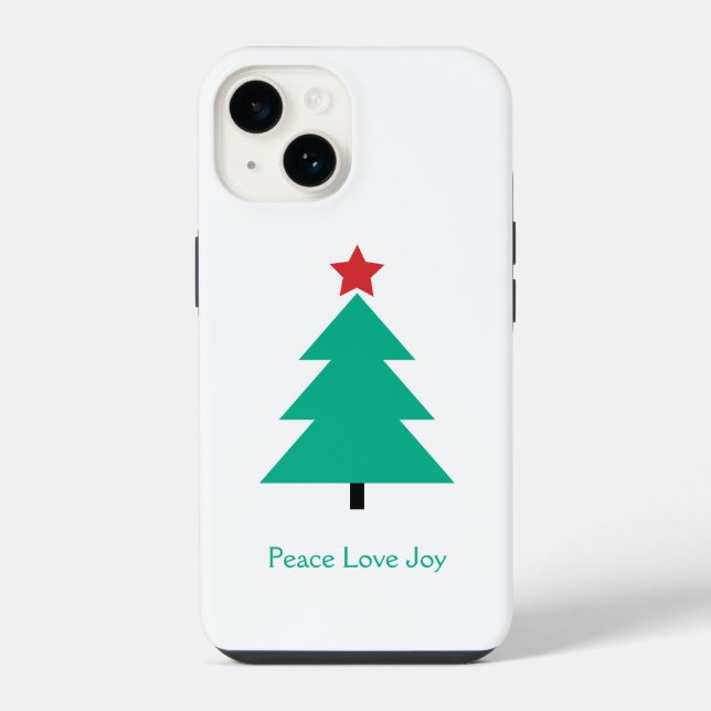 Paz Amor Joy Árvore de Natal Personalizável (Verso)