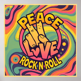 Paz, Amor, Rock n Roll Poster