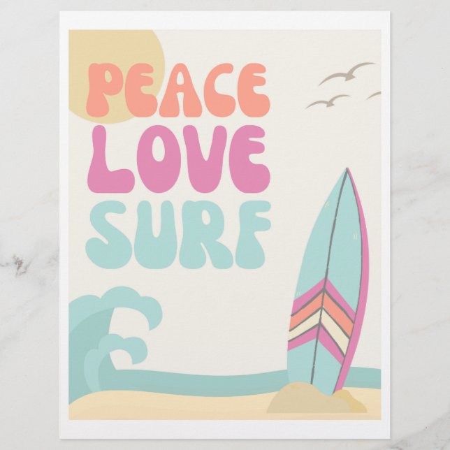 Paz, Amor, Sinal de Surf | Sinal de Parte Surf | P (Frente)