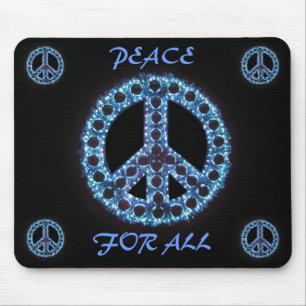 paz azul para todo o mousepad