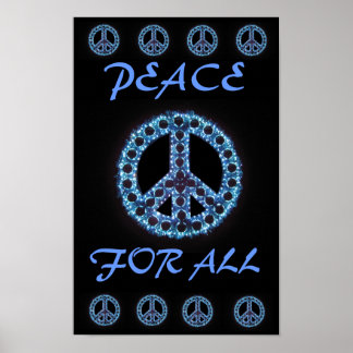 paz azul para todos os poster