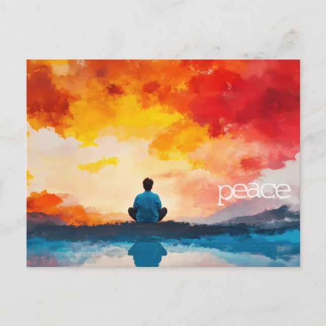 "paz" Cartão postal da Escritura de Isaías 26:3. (Frente)