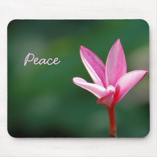 Paz cor-de-rosa Mousepad (Frente)