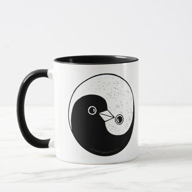 Paz de caneca preto/branco em vários idiomas (Esquerda)