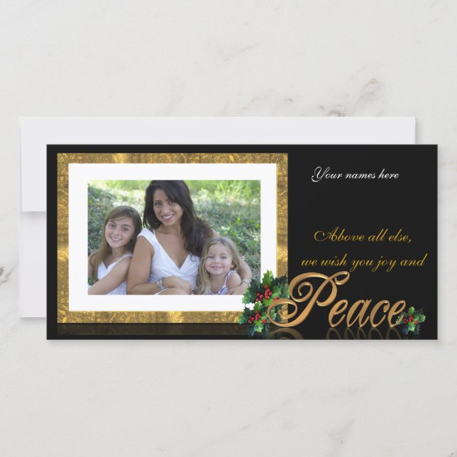 Paz de Cartão com fotos de Férias (Frente)