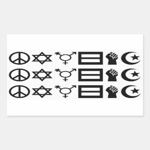 Paz de mundo & etiqueta quadrada dos direitos