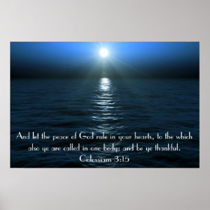 Paz do poster do 3:15 de Colossians do verso da