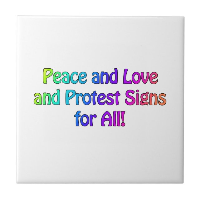 Paz e Amor e Sinais de Protesto para Todos (Frente)