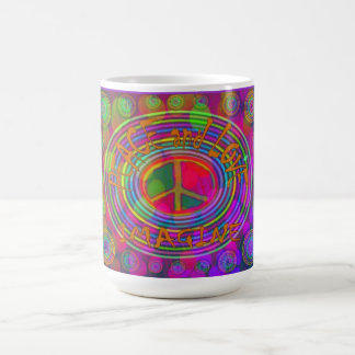 Paz e amor - imagine a caneca