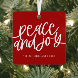 Paz e Joy Winter Red Photo Metal Ornamen